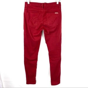 Women’s HUDSON solid red Nico super skinny jeans